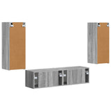 TV Cabinet Set Wall-mounted 2 pcs Grey Sonoma Engineered Wood 3408976
