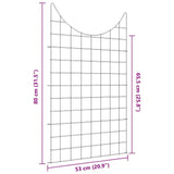Pond Fence Set 8 pcs Green 50 x 80 cm Steel 42017319