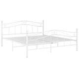 Bed Frame without Mattress White Metal 160x200 cm 325001