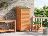 Garden Shed with Roof Brown 59 x 56 x 176 cm Solid Fir Wood 42033463