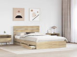 Bed Frame with Drawer Sonoma Oak 120 x 200 cm Engineer Wood 3411844