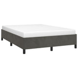 Bed Frame without Mattress Dark Grey 135x190 cm Double Double Velvet 349882