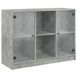 Sideboard Concrete Grey 102x37x75.5 cm Engineered Wood 3295874