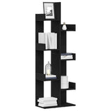 Bookcase Black Oak 48 x 25.5 x 140 cm Engineered Wood 862681