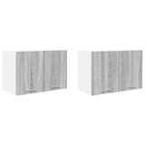 Hanging Cabinet 2 pcs Grey Sonoma and White 60 x 31 x 40 cm 884173