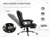 Executive Office Chair, PU Leather Home Office Chair with Swivel Wheels, Reclining Backrest, T3398P328187