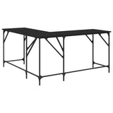 Desk Black 149x149x75 cm Engineered Wood 837582