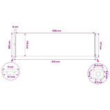 Patio Retractable Side Awning 180x614 cm Grey 317968
