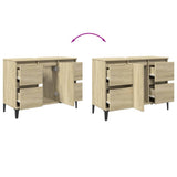Sink Cabinet Sonoma Oak 80x33x60 cm Engineered Wood 849666