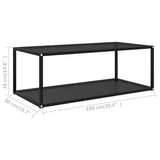 322898 Coffee Table Black 100x50x35 cm Tempered Glass