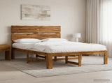 Double Bed Frame with Headboard ROSTOCK Natural 135 x 190 cm 3405477
