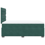 Box Spring Bed with Mattress Dark Green 120x200 cm Velvet 3290891