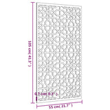 Garden Wall Decoration 105x55 cm Corten Steel Moorish Design 824477