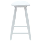 Dining Chairs 2 pcs White 46 x 37 x 63 cm Solid Rubber Wood 42020462