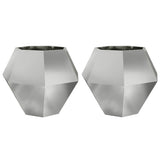 Planter 2 pcs Silver 100 x 100 x 80 cm Galvanised Steel 884035