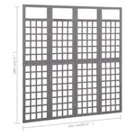 4-Panel Room Divider/Trellis Solid Fir Wood Grey 161x180 cm 316487