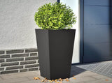 Garden Planters Black 2 pcs 35x35x75 cm Steel 851081