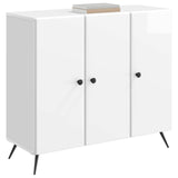 Sideboard High Gloss White 89 x 34.5 x 80 cm Engineered Wood 895569