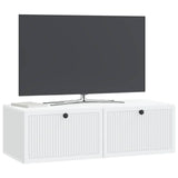Wall-Mounted TV Cabinet White 98 x 41 x 30 cm Engineered Wood 898015