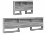 Storage Headboard with Shelf Grey Sonoma 100 cm Engineered Wood 3335466