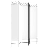 6-Panel Room Divider White 240x220 cm Fabric 350174