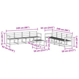 Outdoor Sofa Set 9 pcs Natural 3366172
