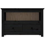 TV Cabinet Black 79x35x52 cm Solid Wood Pine 821501