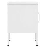 Nightstand White 35x35x51 cm Steel 336215