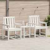 Garden Dining Chair 2 pcs White 65.5 x 59 x 88cm HDPE 42006604