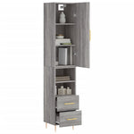 Highboard Grey Sonoma 34.5x34x180 cm Engineered Wood 3198911