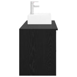 Bathroom Furniture Set 2 pcs Black Oak Engineered Wood 3403889
