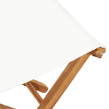 Folding Chair Set of 2 Cream White 310669