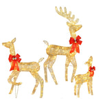 ZNTS 3pcs 54*38*122cm 30.00V 3.60W Family Elk Golden Iron Frame Cotton Thread Green Onion Powder 77346658
