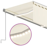 Manual Retractable Awning with Blind&LED 5x3m Cream 3069462