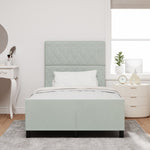 ZNTS Bed Frame Light Grey 120x200 cm Velvet 3344867