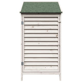 Garden Shed with Roof White 59 x 56 x 113.5 cm Solid Fir Wood 42033453