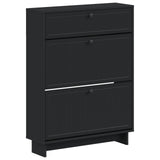 Shoe Cabinet EDE 78 x 24 x 103 cm Engineered Wood Black 895996