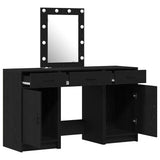 Dressing Table with Door Black 50 x 41 x 135 cm Engineered Wood 3334255