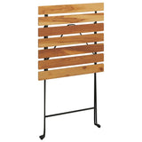 Folding Bistro Set Teak Solid Teak Wood, Powder-Coated Steel Medium 319977