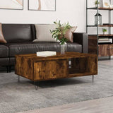 Coffee Table Smoked Oak 90x60x35 cm Engineered Wood 827065