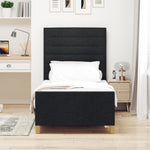 ZNTS Black Fabric Bed Frame 80x200 cm 3344608