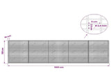 Gabion with 3.5 mm Wire and 5x2.5 cm Mesh 500x10x150 cm 3461596