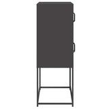 ZNTS Highboard Black 68x39x107 cm Steel 853344