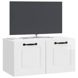 Wall-Mounted TV Cabinet High Gloss White 59.5 x 31 x 30 cm 899389