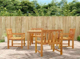 Garden Chairs 4 pcs Natural Solid Acacia Wood Stackable 3206272