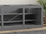 Wooden Hamster Cage, Small Animals Hutch with Tray, Openable Top, Exercise Play House Pen, 115L x T3398P425406