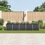Garden Raised Bed Galvanised Steel 400x80x77 cm Anthracite 47063