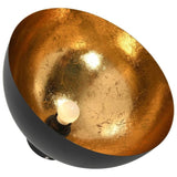 Ceiling Lamps 2 pcs Black and Gold Semi-spherical E27 50873