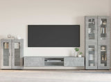 Sideboard with Shelf FLORIN Concrete Grey 55.5 x 29 x 100 cm 880254