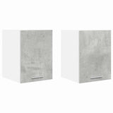 Hanging Cabinet 2 pcs Concrete Grey and White 30 x 31 x 40 cm 884121